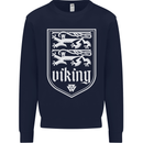 The Vikings Valknut Symbol Valhalla Lions Mens Sweatshirt Jumper Navy Blue