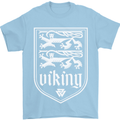 The Vikings Valknut Symbol Valhalla Lions Mens T-Shirt Cotton Gildan Light Blue