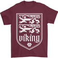 The Vikings Valknut Symbol Valhalla Lions Mens T-Shirt Cotton Gildan Maroon