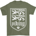 The Vikings Valknut Symbol Valhalla Lions Mens T-Shirt Cotton Gildan Military Green