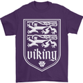 The Vikings Valknut Symbol Valhalla Lions Mens T-Shirt Cotton Gildan Purple