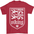 The Vikings Valknut Symbol Valhalla Lions Mens T-Shirt Cotton Gildan Red