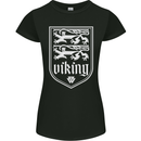 The Vikings Valknut Symbol Valhalla Lions Womens Petite Cut T-Shirt Black