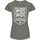 The Vikings Valknut Symbol Valhalla Lions Womens Petite Cut T-Shirt Charcoal