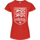 The Vikings Valknut Symbol Valhalla Lions Womens Petite Cut T-Shirt Red