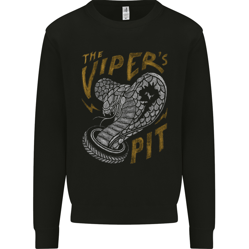 The Vipers Pit Motorcycle Motorbike Biker Kids Sweatshirt Jumper Black