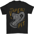 The Vipers Pit Motorcycle Motorbike Biker Mens T-Shirt Cotton Gildan Black