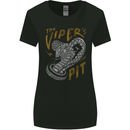 The Vipers Pit Motorcycle Motorbike Biker Womens Wider Cut T-Shirt Black