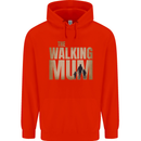 The Walking Mum Funny Mothers Day Mummy Childrens Kids Hoodie Bright Red
