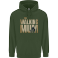 The Walking Mum Funny Mothers Day Mummy Childrens Kids Hoodie Forest Green