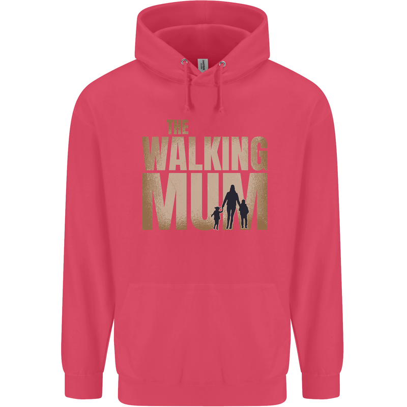 The Walking Mum Funny Mothers Day Mummy Childrens Kids Hoodie Heliconia