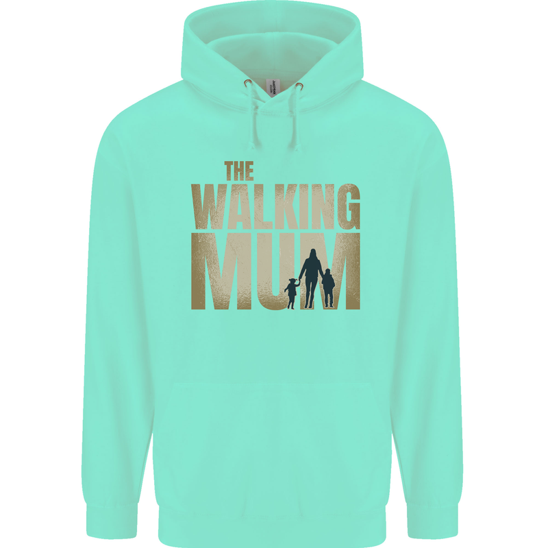 The Walking Mum Funny Mothers Day Mummy Childrens Kids Hoodie Peppermint