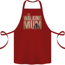 The Walking Mum Funny Mothers Day Mummy Cotton Apron 100% Organic Maroon