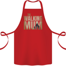 The Walking Mum Funny Mothers Day Mummy Cotton Apron 100% Organic Red