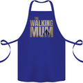 The Walking Mum Funny Mothers Day Mummy Cotton Apron 100% Organic Royal Blue