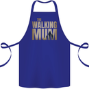 The Walking Mum Funny Mothers Day Mummy Cotton Apron 100% Organic Royal Blue