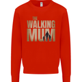 The Walking Mum Funny Mothers Day Mummy Kids Sweatshirt Jumper Bright Red