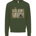 The Walking Mum Funny Mothers Day Mummy Kids Sweatshirt Jumper Forest Green