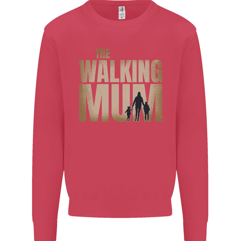 The Walking Mum Funny Mothers Day Mummy Kids Sweatshirt Jumper Heliconia