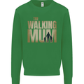 The Walking Mum Funny Mothers Day Mummy Kids Sweatshirt Jumper Irish Green