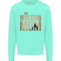 The Walking Mum Funny Mothers Day Mummy Kids Sweatshirt Jumper Peppermint
