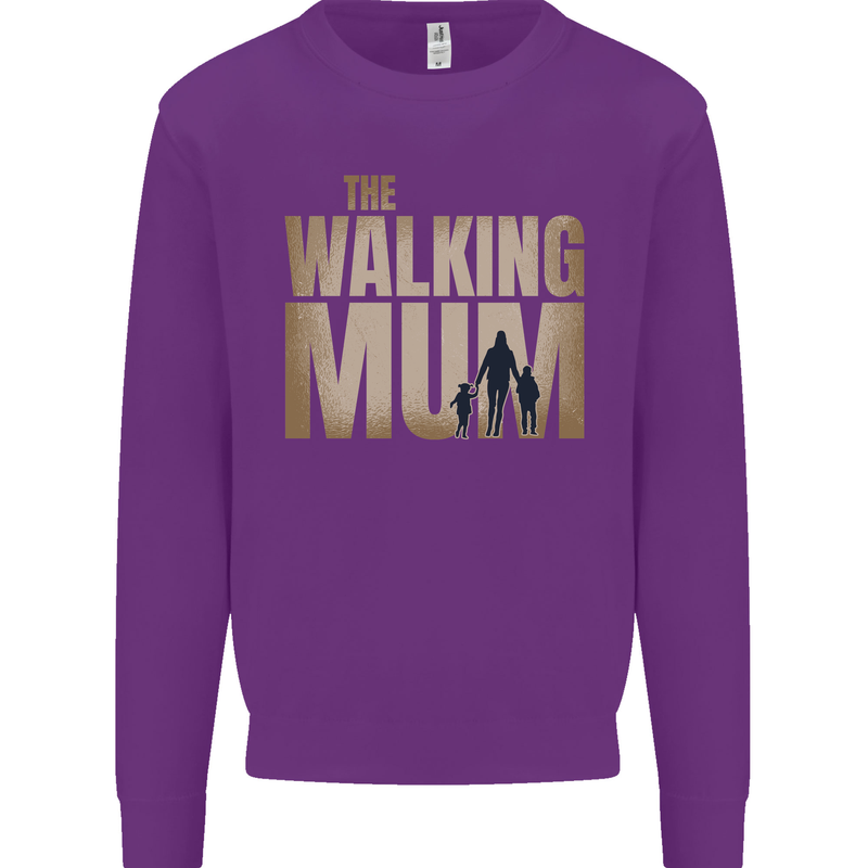 The Walking Mum Funny Mothers Day Mummy Kids Sweatshirt Jumper Purple