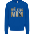 The Walking Mum Funny Mothers Day Mummy Kids Sweatshirt Jumper Royal Blue