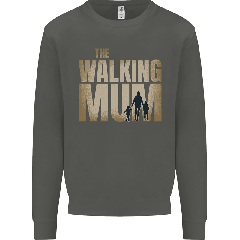 The Walking Mum Funny Mothers Day Mummy Kids Sweatshirt Jumper Storm Grey