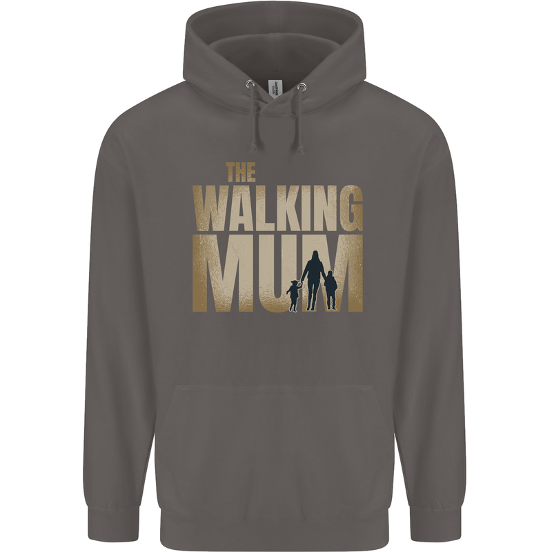 The Walking Mum Funny Mothers Day Mummy Mens 80% Cotton Hoodie Charcoal