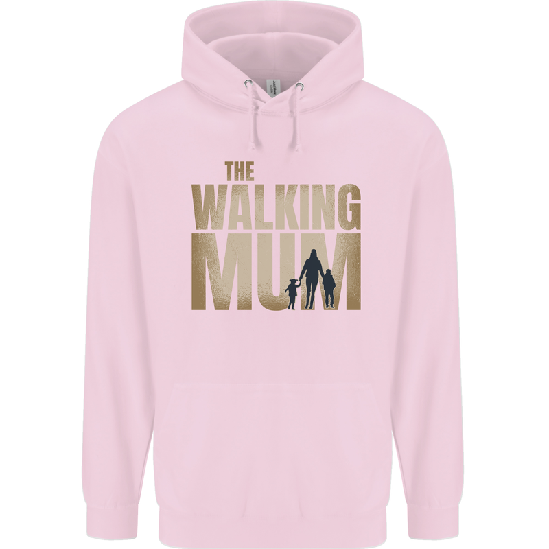The Walking Mum Funny Mothers Day Mummy Mens 80% Cotton Hoodie Light Pink