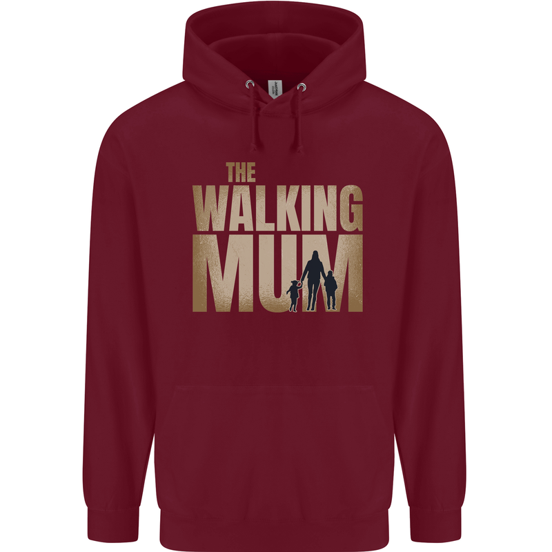The Walking Mum Funny Mothers Day Mummy Mens 80% Cotton Hoodie Maroon