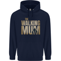The Walking Mum Funny Mothers Day Mummy Mens 80% Cotton Hoodie Navy Blue
