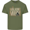 The Walking Mum Funny Mothers Day Mummy Mens Cotton T-Shirt Tee Top Military Green