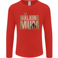 The Walking Mum Funny Mothers Day Mummy Mens Long Sleeve T-Shirt Red