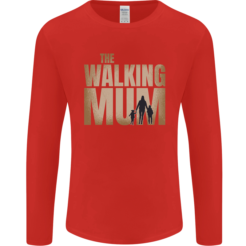 The Walking Mum Funny Mothers Day Mummy Mens Long Sleeve T-Shirt Red