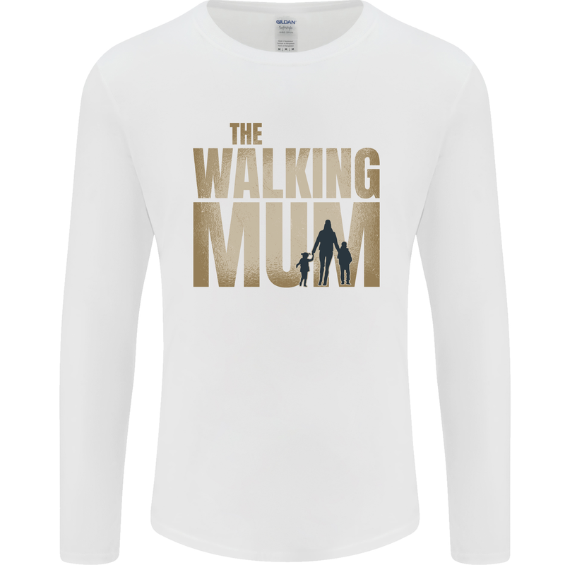 The Walking Mum Funny Mothers Day Mummy Mens Long Sleeve T-Shirt White