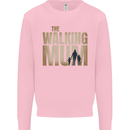 The Walking Mum Funny Mothers Day Mummy Mens Sweatshirt Jumper Light Pink