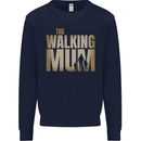 The Walking Mum Funny Mothers Day Mummy Mens Sweatshirt Jumper Navy Blue