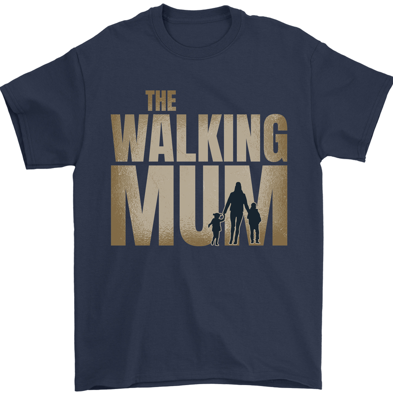 The Walking Mum Funny Mothers Day Mummy Mens T-Shirt 100% Cotton Navy Blue