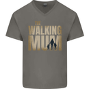 The Walking Mum Funny Mothers Day Mummy Mens V-Neck Cotton T-Shirt Charcoal