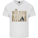 The Walking Mum Funny Mothers Day Mummy Mens V-Neck Cotton T-Shirt White