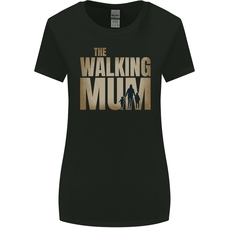 The Walking Mum Funny Mothers Day Mummy Womens Wider Cut T-Shirt Black