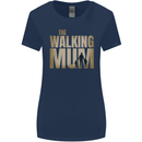 The Walking Mum Funny Mothers Day Mummy Womens Wider Cut T-Shirt Navy Blue