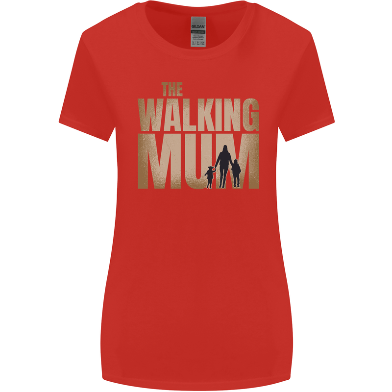 The Walking Mum Funny Mothers Day Mummy Womens Wider Cut T-Shirt Red