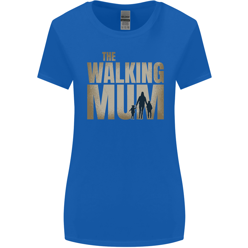 The Walking Mum Funny Mothers Day Mummy Womens Wider Cut T-Shirt Royal Blue