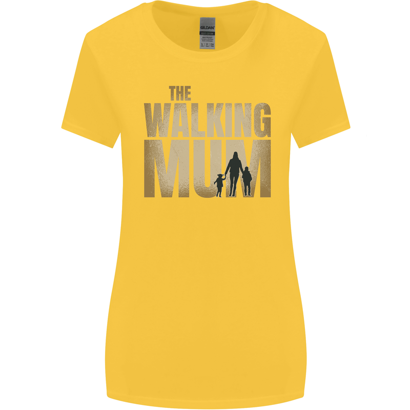 The Walking Mum Funny Mothers Day Mummy Womens Wider Cut T-Shirt Yellow