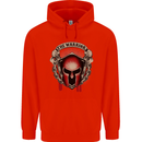 The Warrior Gym Spartan Helmet Bodybuilding Childrens Kids Hoodie Bright Red