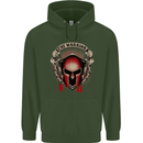 The Warrior Gym Spartan Helmet Bodybuilding Childrens Kids Hoodie Forest Green