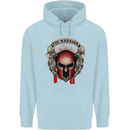 The Warrior Gym Spartan Helmet Bodybuilding Childrens Kids Hoodie Light Blue