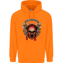 The Warrior Gym Spartan Helmet Bodybuilding Childrens Kids Hoodie Orange